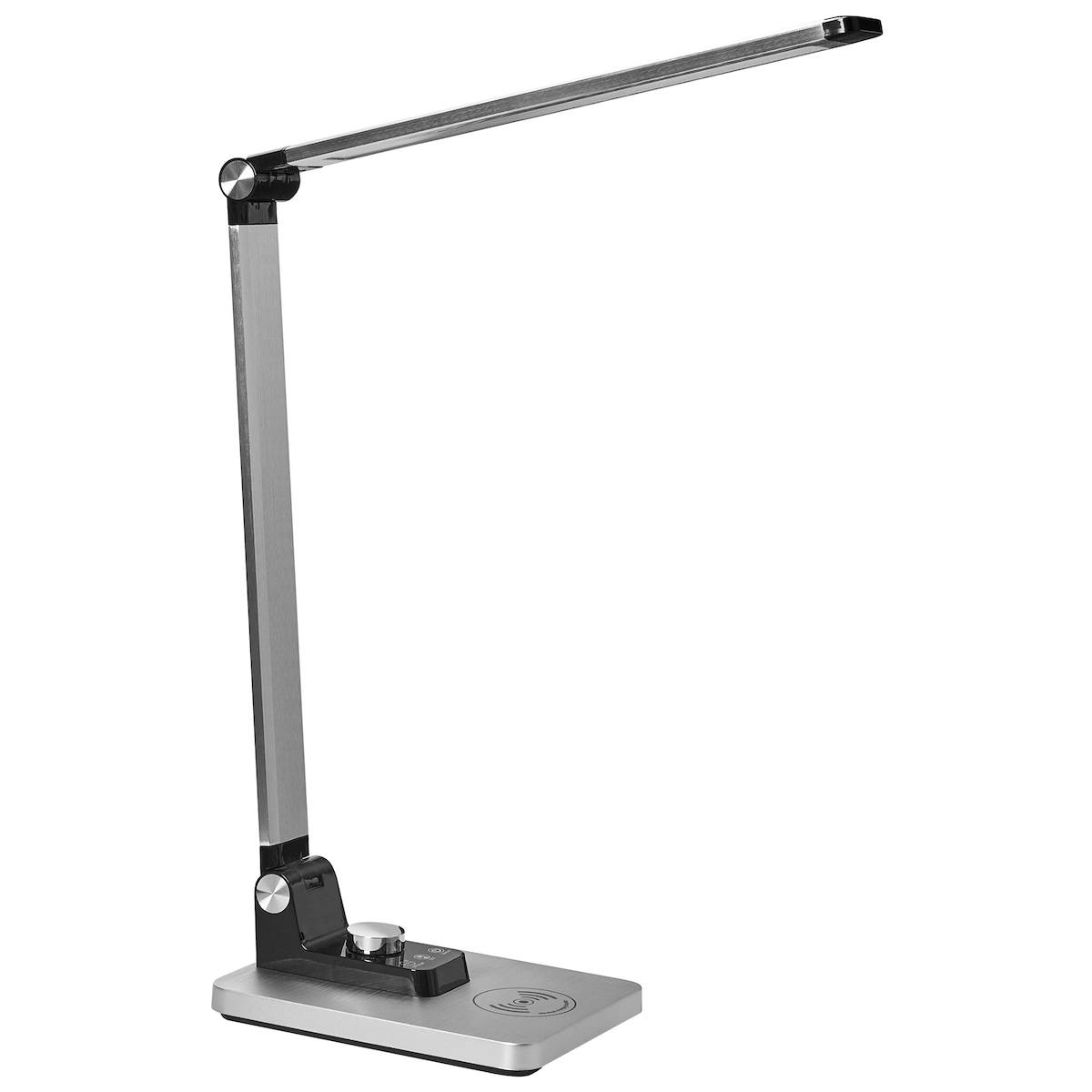 Lampa biurkowa LED ENIF Z ładowarką indukcyjną Srebrny