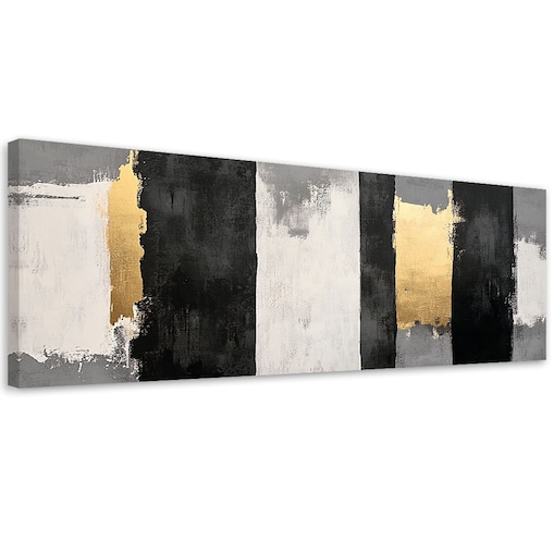 Feeby Obraz na płótnie, Abstrakcja Geometryczna Glamour Złoty 150x50