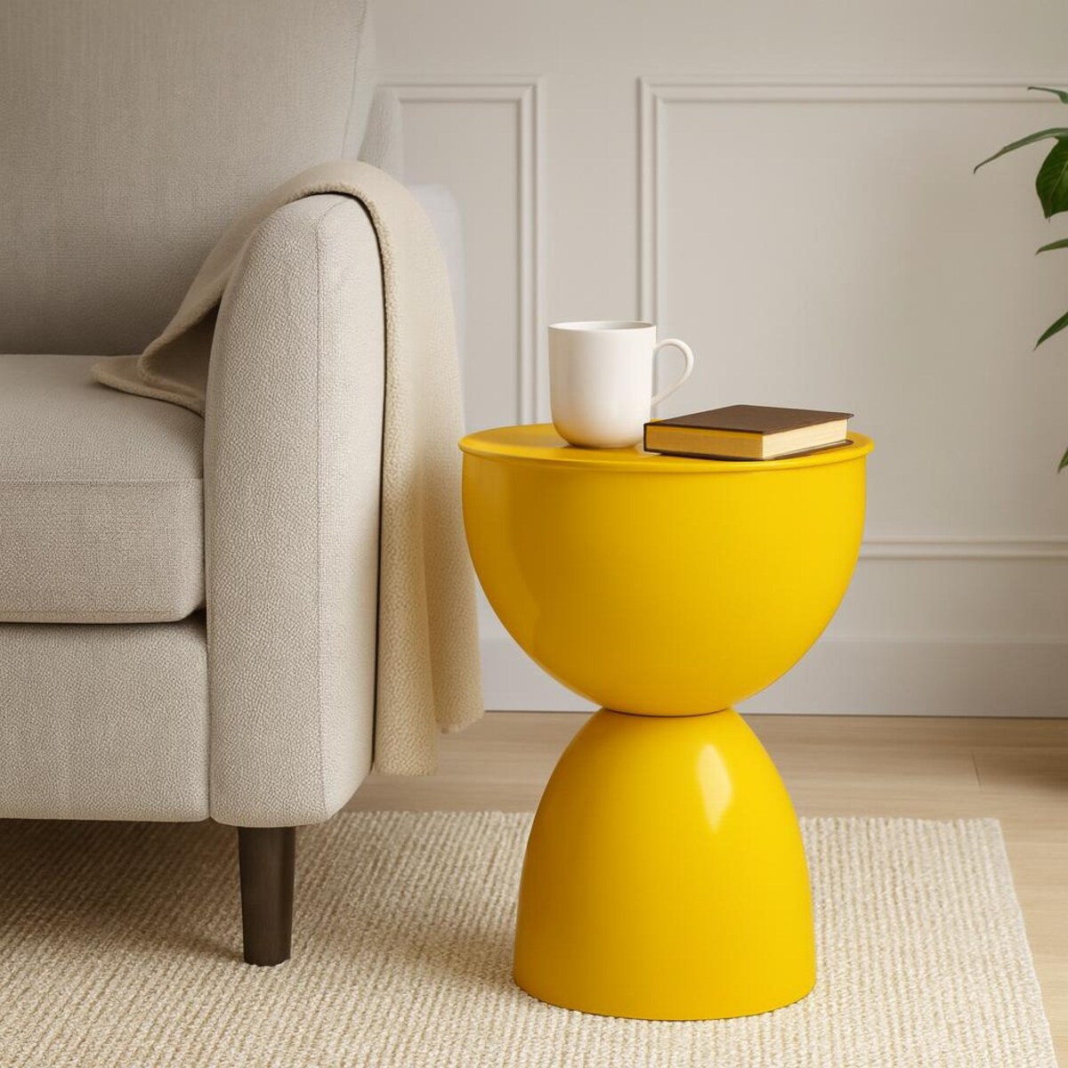 Stolik pomocniczy YAO, metalowy, Ø 31x46 cm