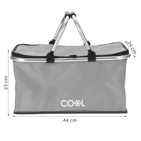 Kosz Piknikowy Termiczny Koszyk Na Plażę Termoizolacyjny Składany 35 L