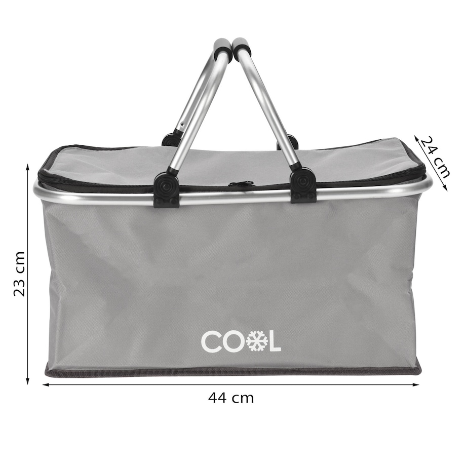 Kosz Piknikowy Termiczny Koszyk Na Plażę Termoizolacyjny Składany 35 L