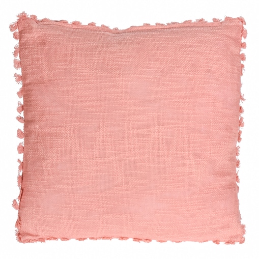 Poduszka Boho Z Frędzlami Dekoracyjna Ozdobna 45x45cm Różowa