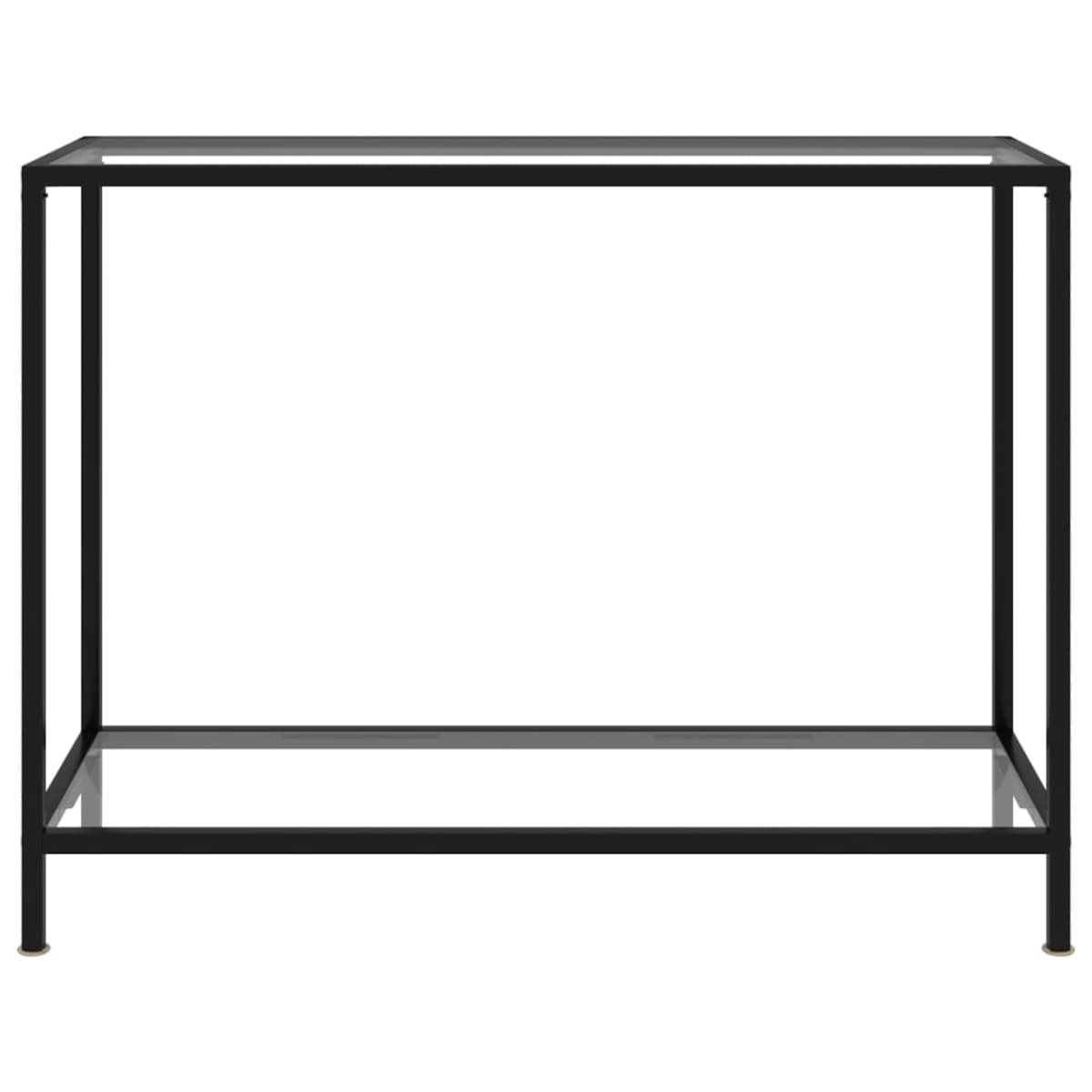 vidaXL Stolik konsolowy, przezroczysty, 100x35x75 cm, szkło hartowane