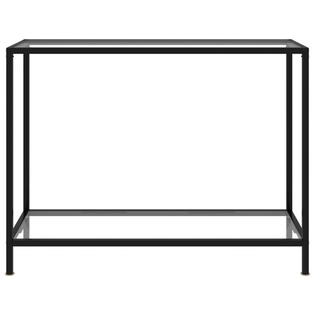 vidaXL Stolik konsolowy, przezroczysty, 100x35x75 cm, szkło hartowane