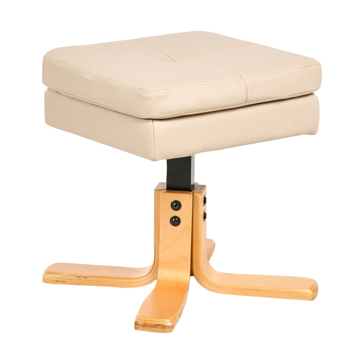 Rozkładany fotel EPSE Z podnóżkiem Ekoskóra Beżowy