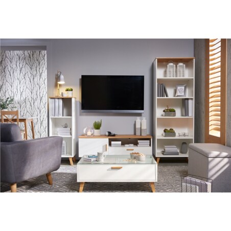 KONSIMO FRISK Biały stolik kawowy skandynawski