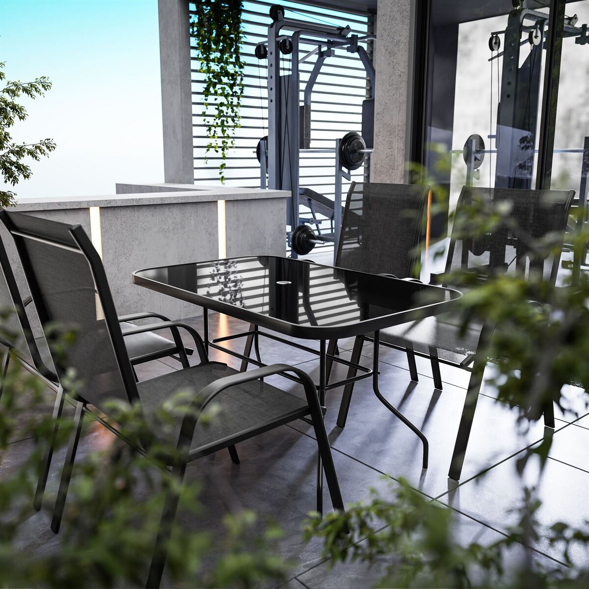 Zestaw mebli ogrodowych TERRA czarny