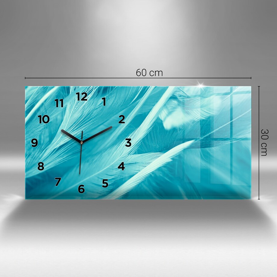 Zegar ścienny Szary Marmur, 60x30 cm