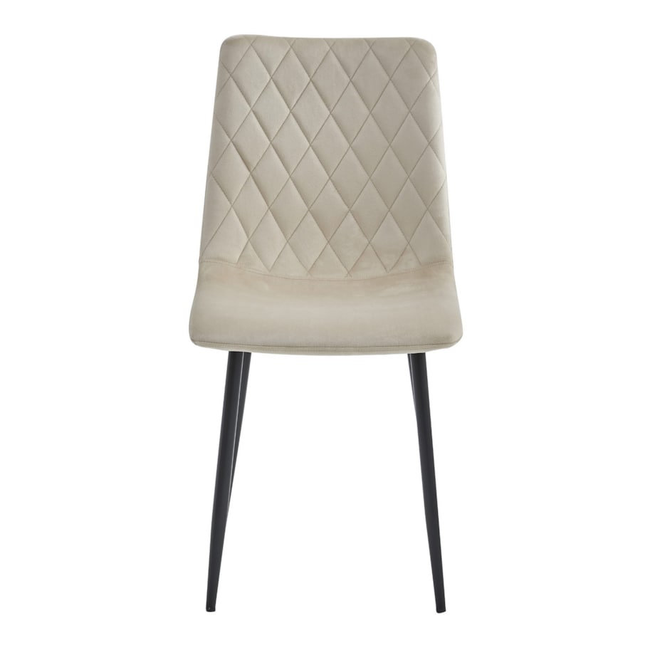 Krzesło Do Jadalni Kuchni Salonu Turin - Beż Aksamit X 2