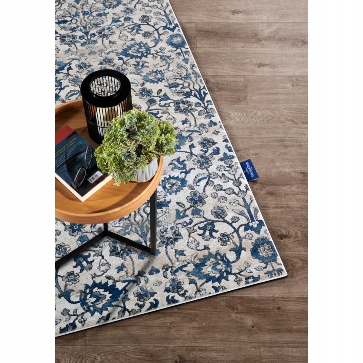 Dywan tradycyjny do salonu 200x280cm,klasyczny kremowo niebieski wzór