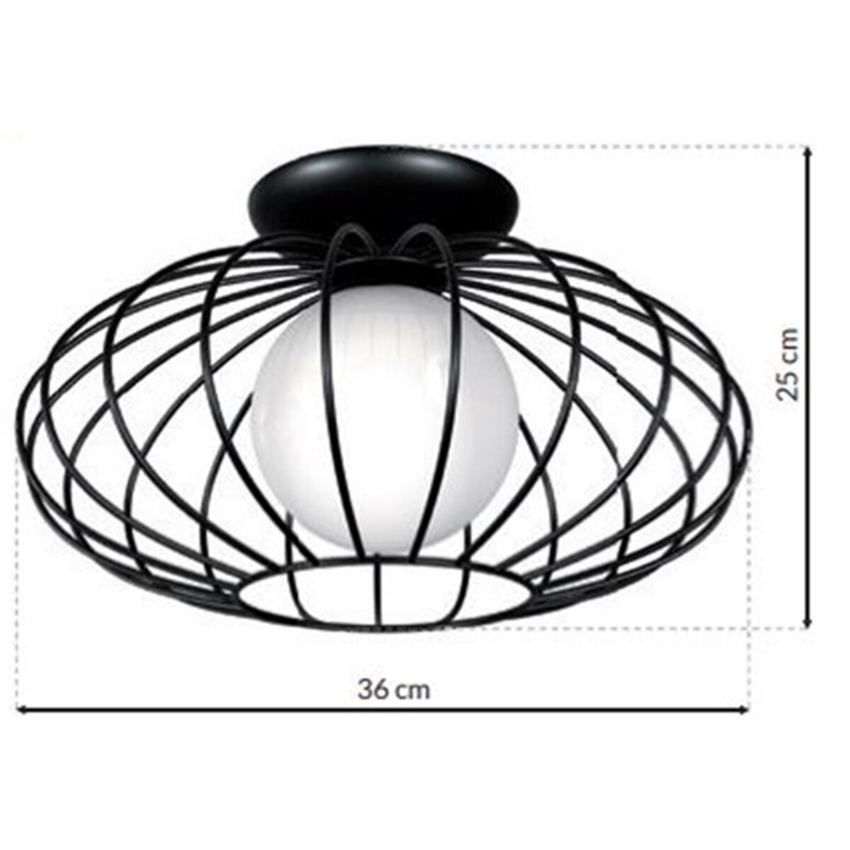 Lampa sufitowa KRONOS MLP4425 druciana do salonu czarna