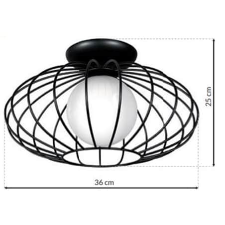 Lampa sufitowa KRONOS MLP4425 druciana do salonu czarna