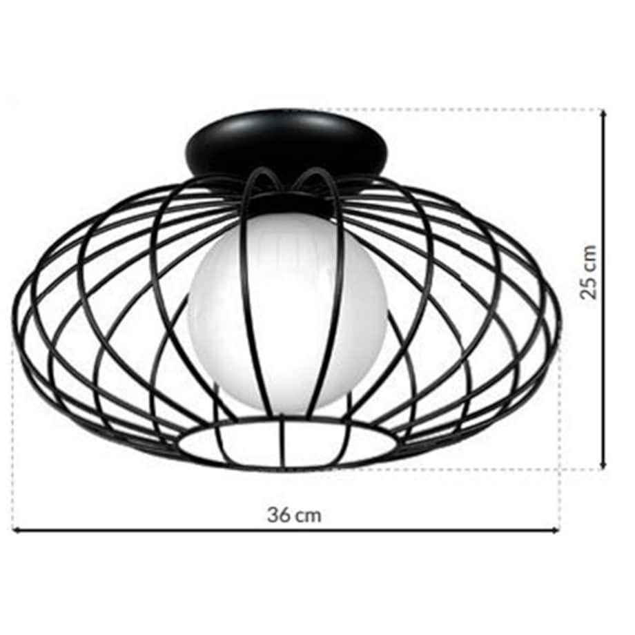 Lampa sufitowa KRONOS MLP4425 druciana do salonu czarna