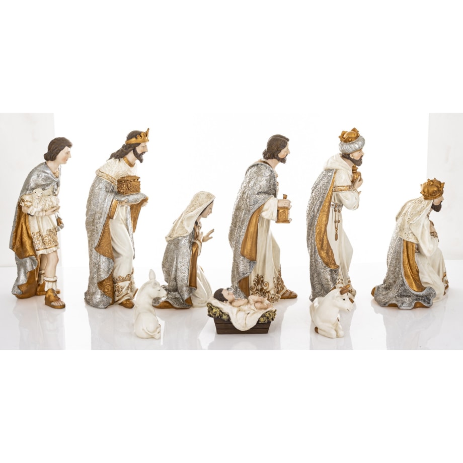 Dekoracja - szopka NATALE 9 postaci, 26x60x28 cm
