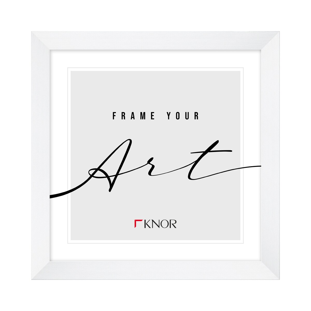 Kwadratowe ramki, ramki do zdjęć, białe ramki na zdjęcia, biały, 20x20, Knor - ramki na zdjęcia