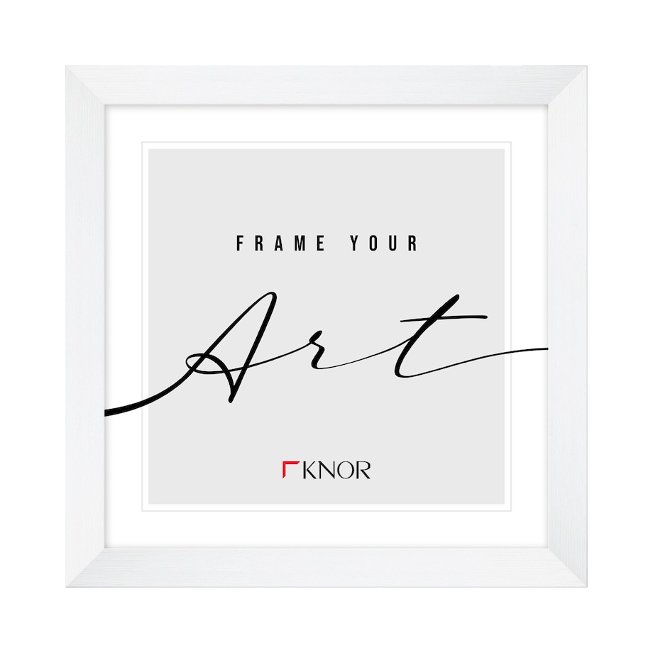 Kwadratowe ramki, ramki do zdjęć, białe ramki na zdjęcia, biały, 20x20, Knor - ramki na zdjęcia