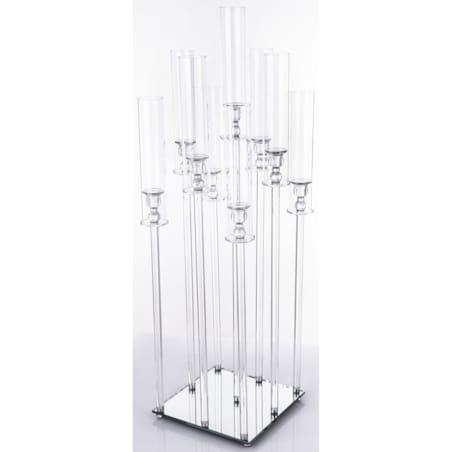 Świecznik ozdobny szklany na 9 świec 104x36x33 cm MULTISY
