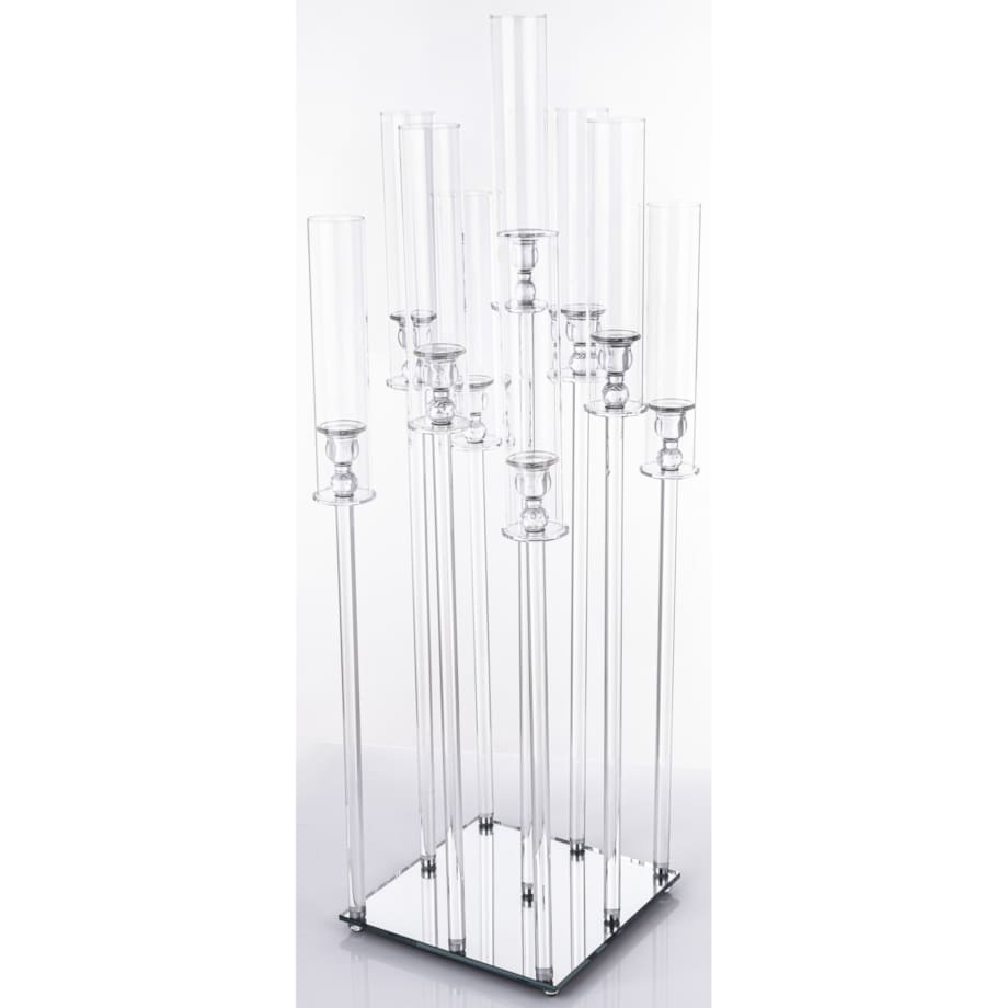 Świecznik ozdobny szklany na 9 świec 104x36x33 cm MULTISY