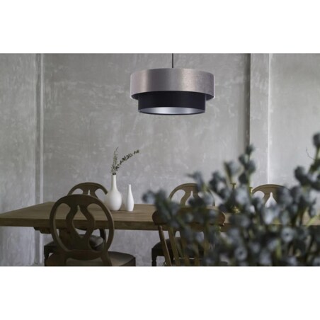 Lampa wisząca DOUBLE 40 czarna/szara