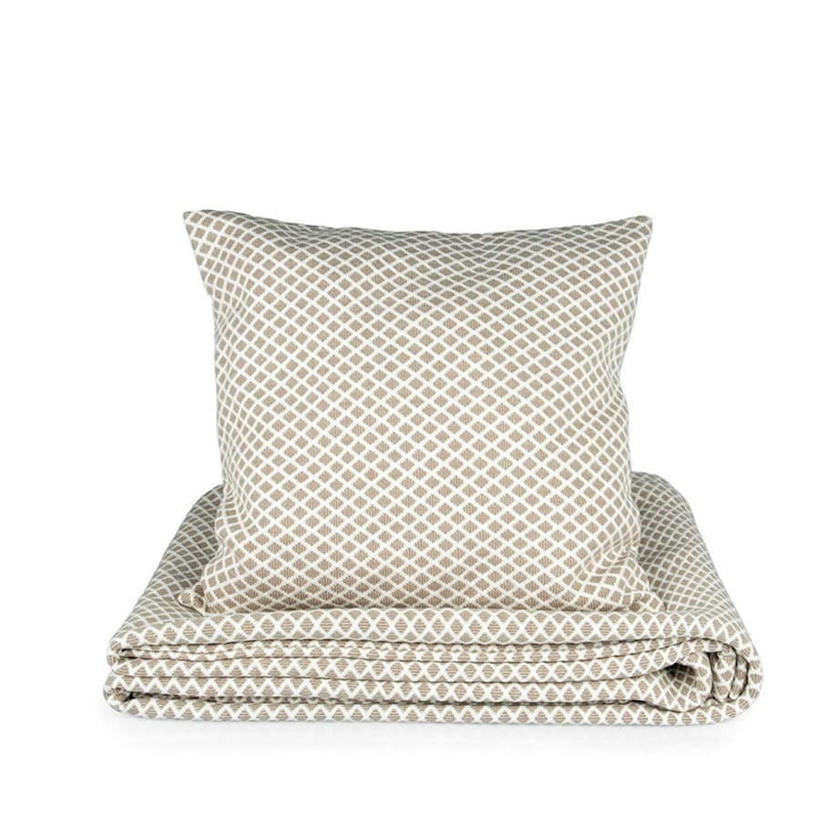 Poszewka dekoracyjna na poduszkę 40x40 romby beżowe