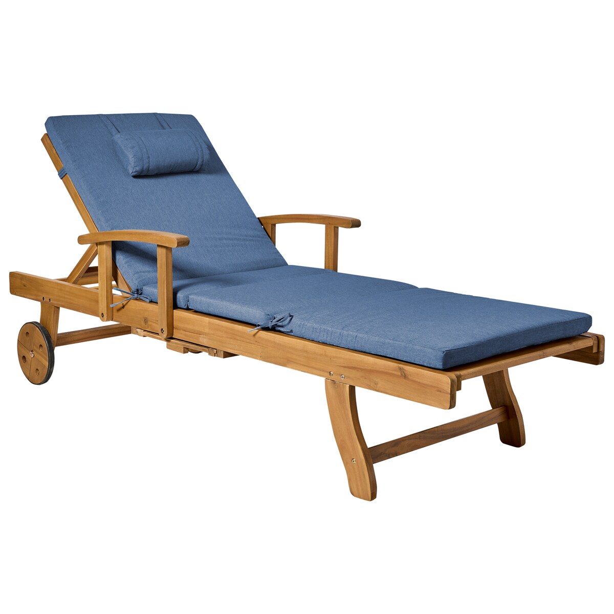 Poduszka na leżak ogrodowy TOSCANA/JAVA/AMANTEA PREMIUM 189 x 58 cm Niebieski