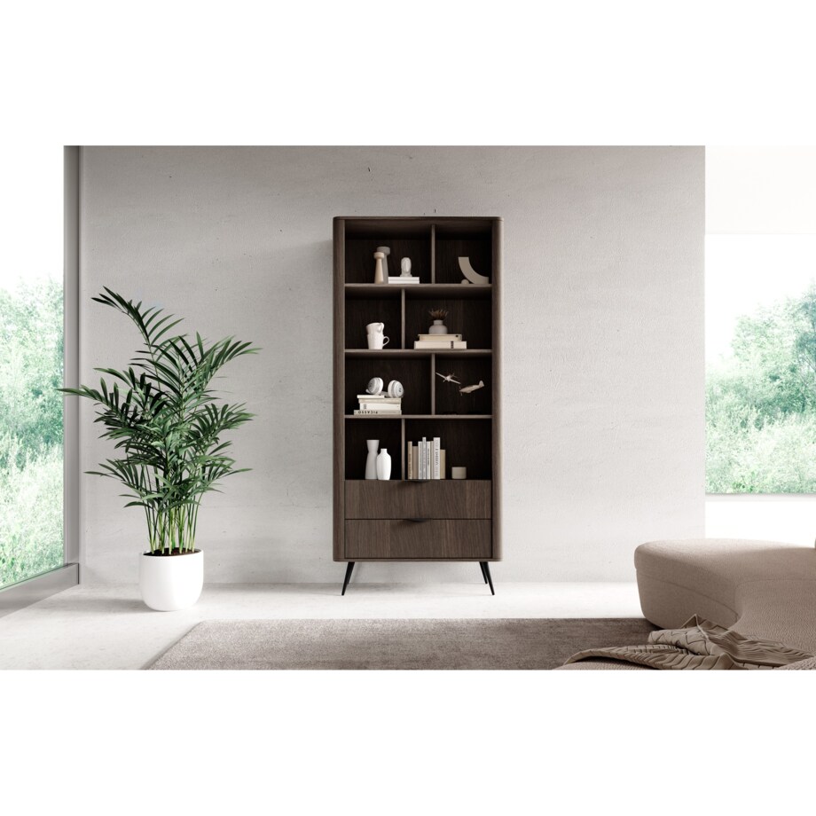 Regał ERIS częściowo zamknięty na metalowych nóżkach