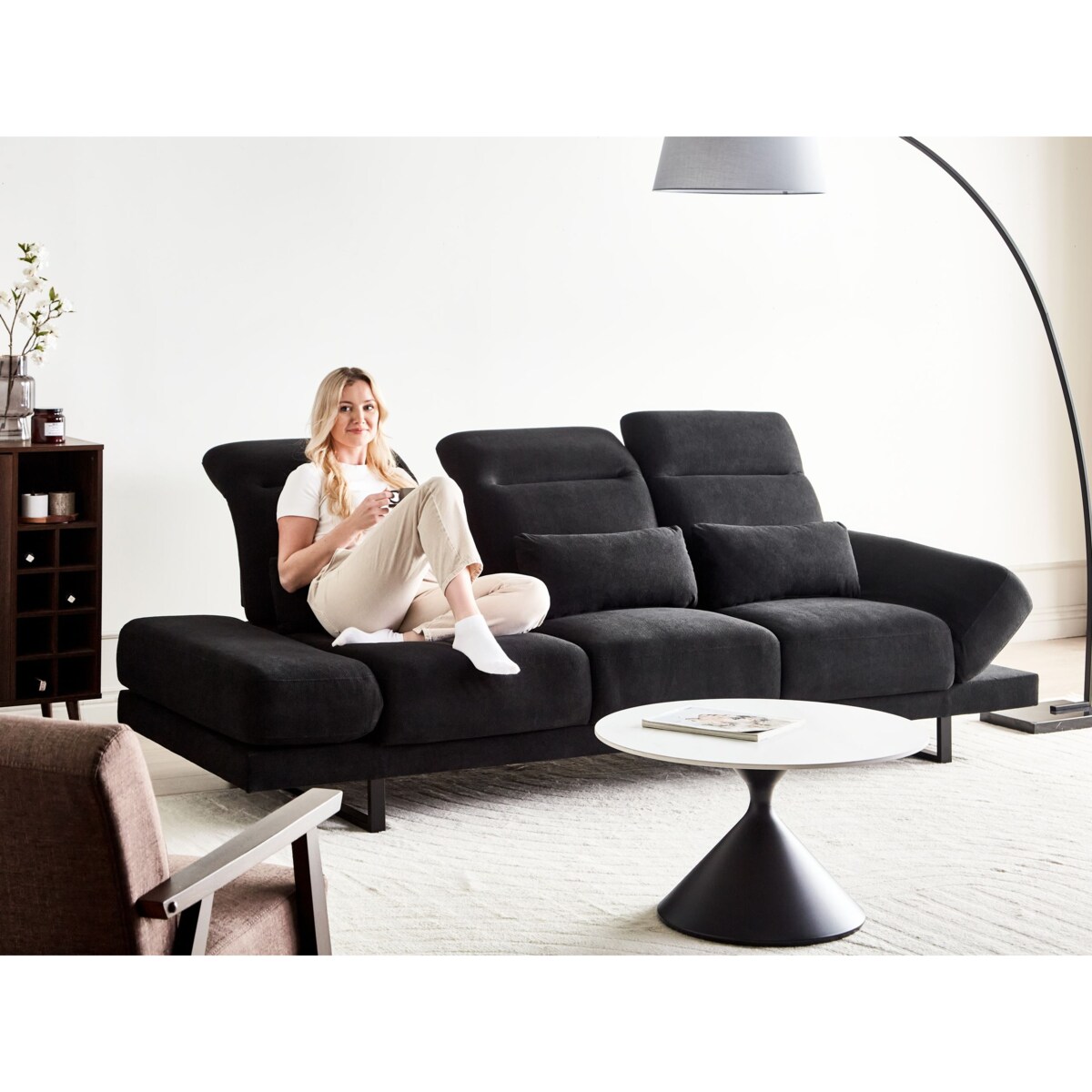 Sofa dla 3 osób IKAST Czarny