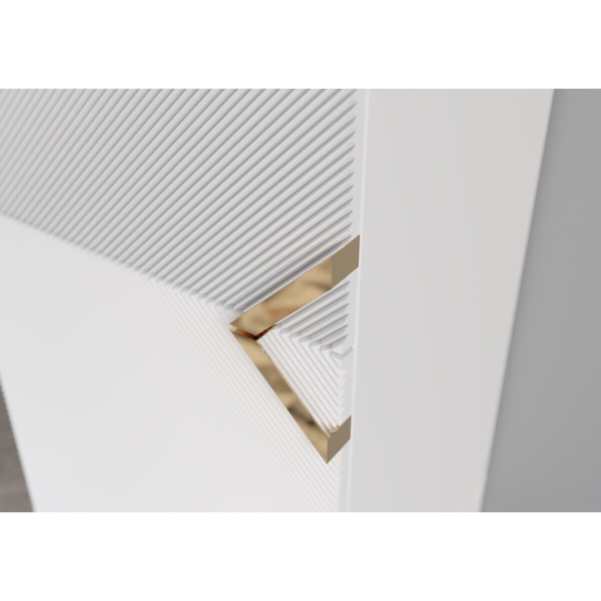 Drewniana komoda Visby DEMI HIGH 2D / kolor biały + białe nogi / szer. 50,5 cm