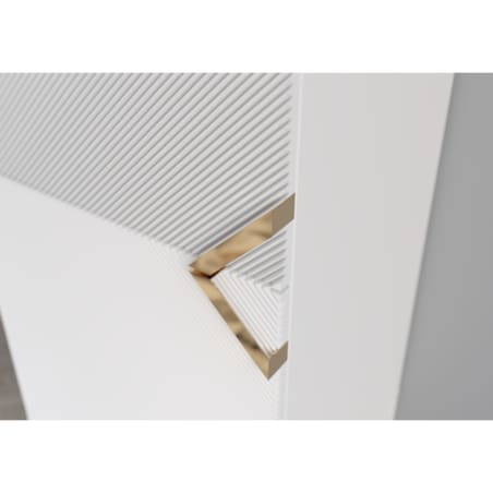 Drewniana komoda Visby DEMI HIGH 2D / kolor biały + białe nogi / szer. 50,5 cm