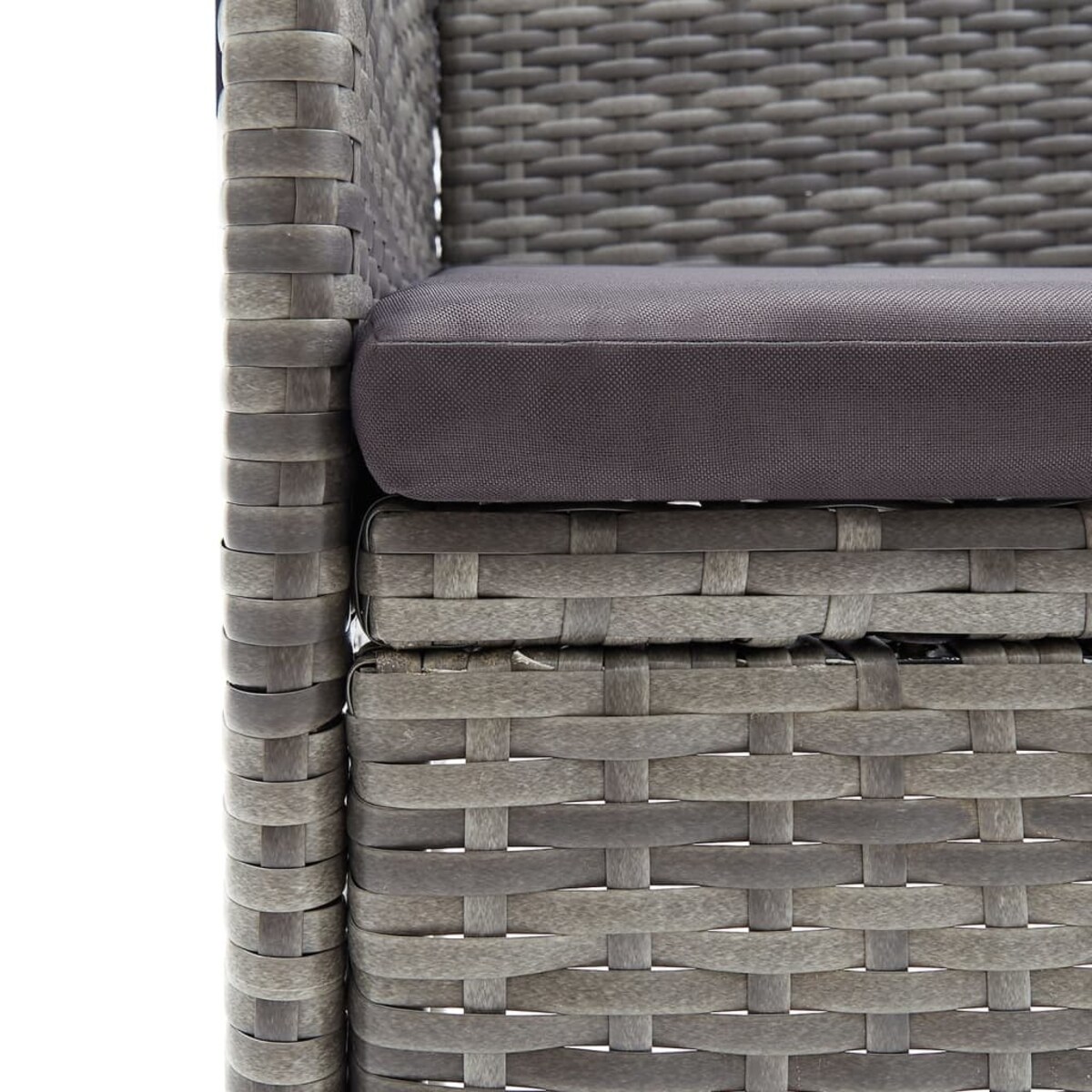 vidaXL 7-częściowy zestaw mebli ogrodowych z poduszkami, czarno-szary