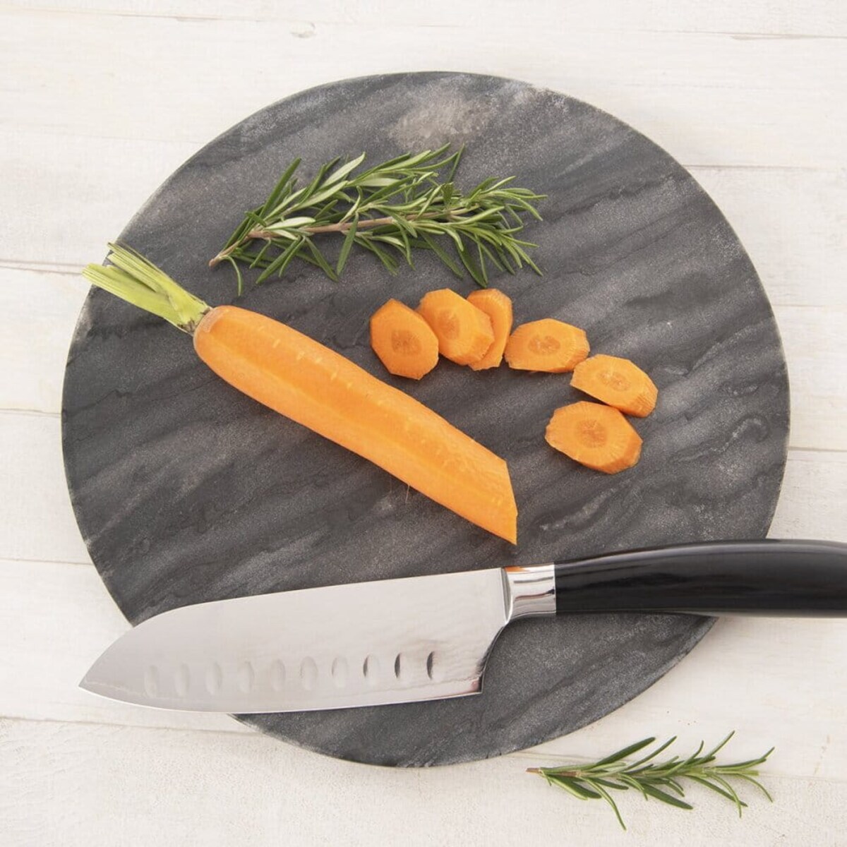 Deska do krojenia kamienna Marmurowa do serwowania Taca Okrągła 24 cm