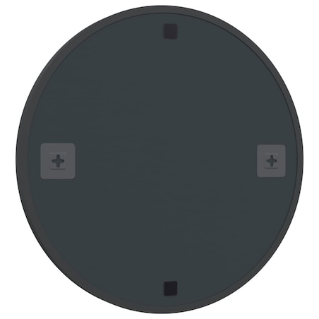 vidaXL Lustro ścienne, czarne, 60 cm