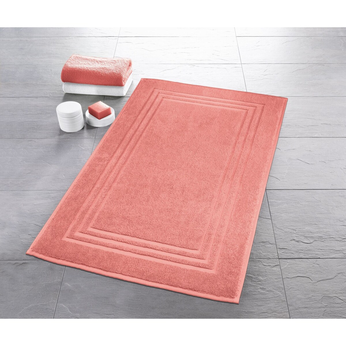 Kleine Wolke Lodge Wegański Dywanik Frotte czerwony 50x 80 cm ECO LIVING