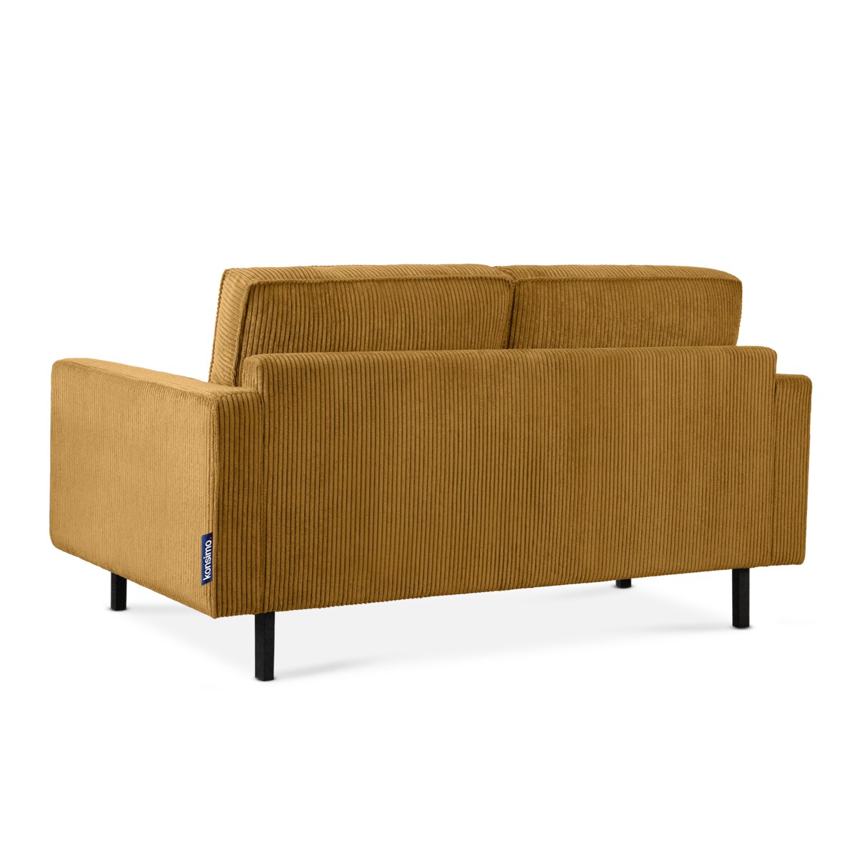 KONSIMO INVIA Elegancka Sofa w stylu loft sztruks 2 osobowa żółta