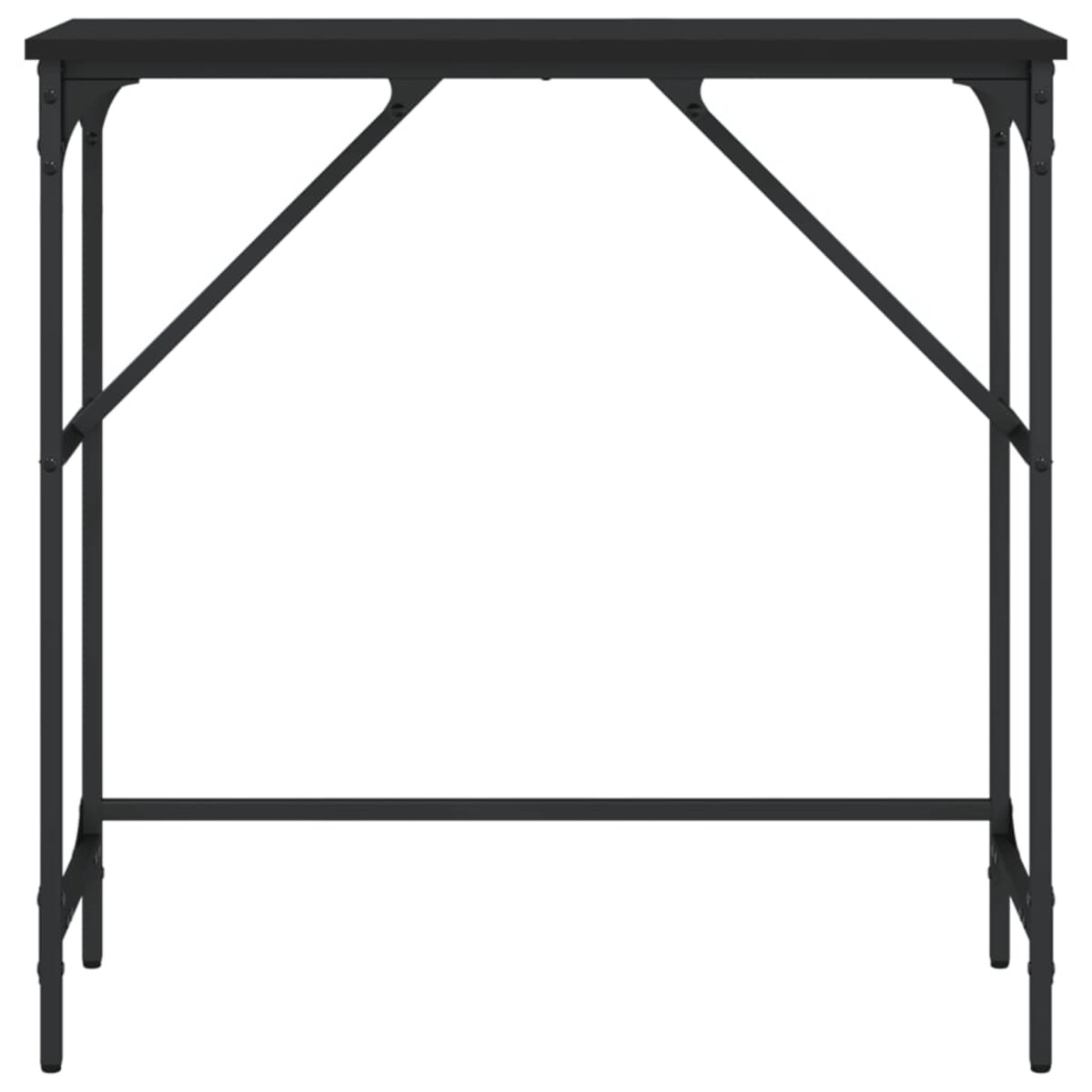 vidaXL Stolik konsolowy, czarny, 75x32x75 cm, materiał drewnopochodny