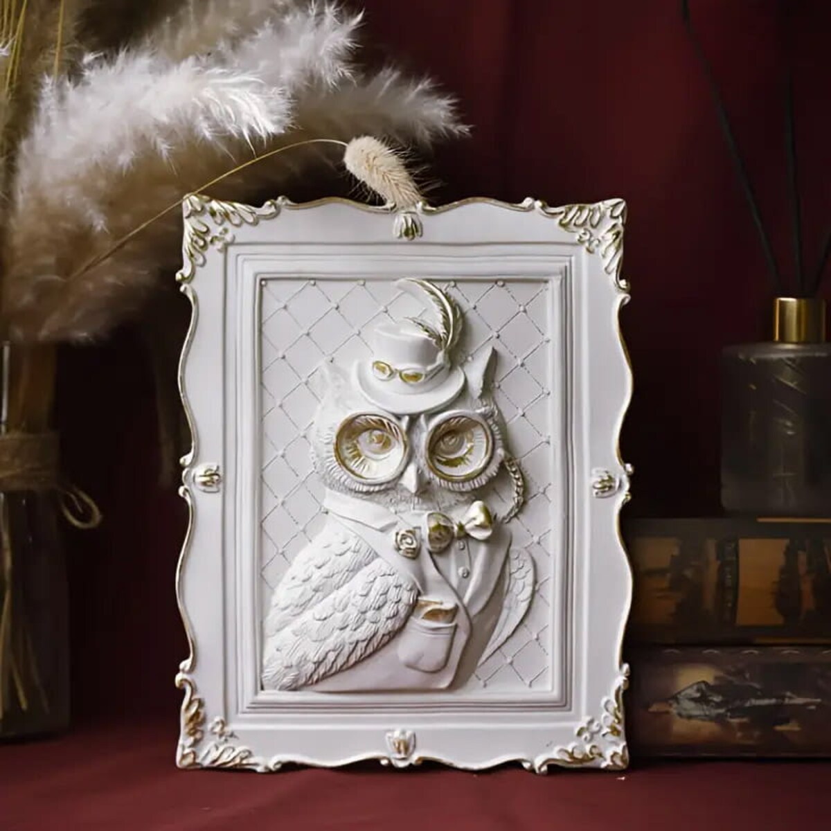 Malowanie 3D - Płaskorzeźba Mądra sowa