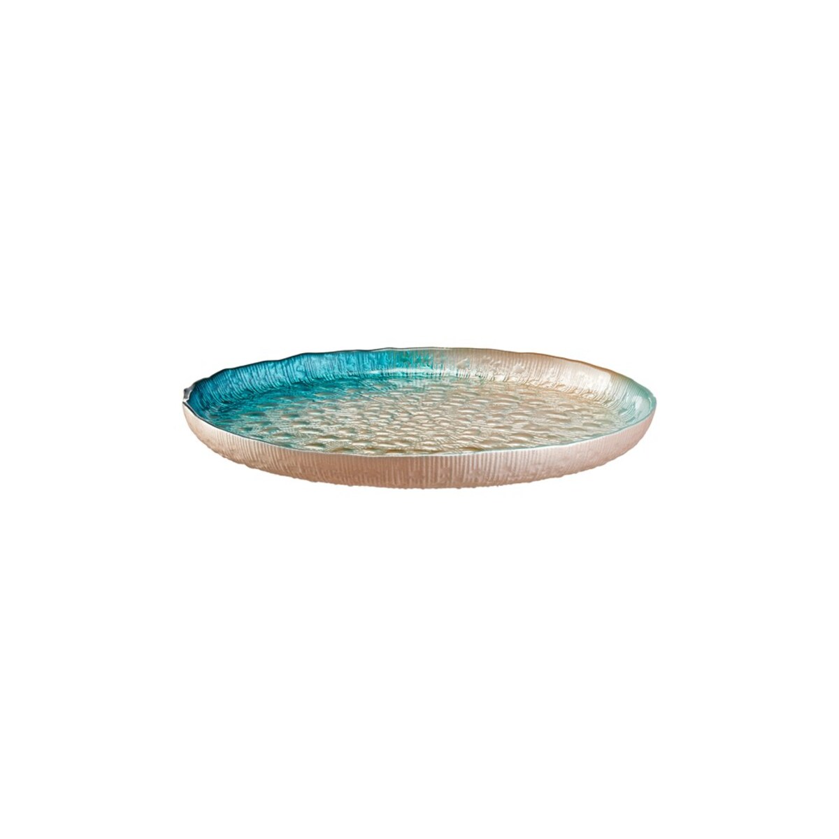 VILLA ITALIA Talerzyk deserowy szklany 18 cm CASTELLO BLUE