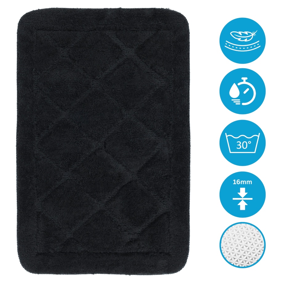Dywanik łazienkowy Soft 50x80 cm e-floor antypoślizgowy czarny