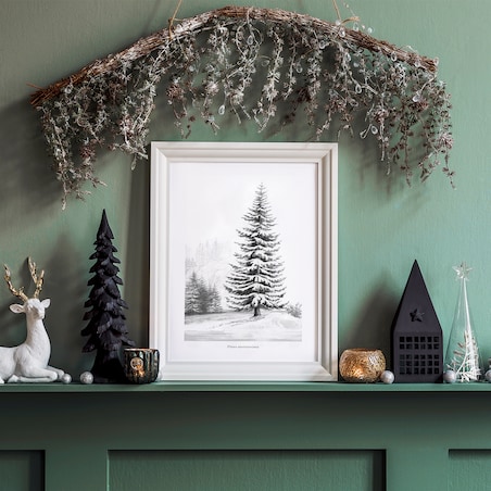 Plakat Śnieżna Sosna 21x30cm