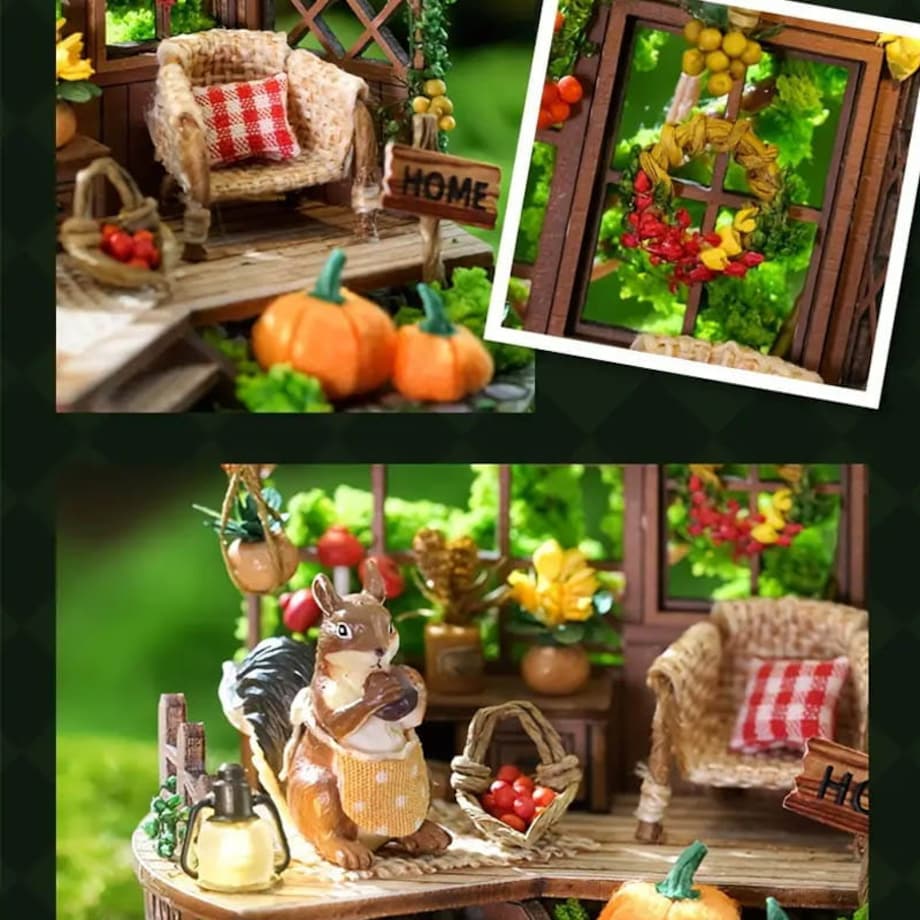 Miniaturowy domek - Październikowy sad