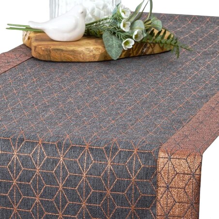 Bieżnik Glamour LX-6116-2187 - 40x140 cm - złoty