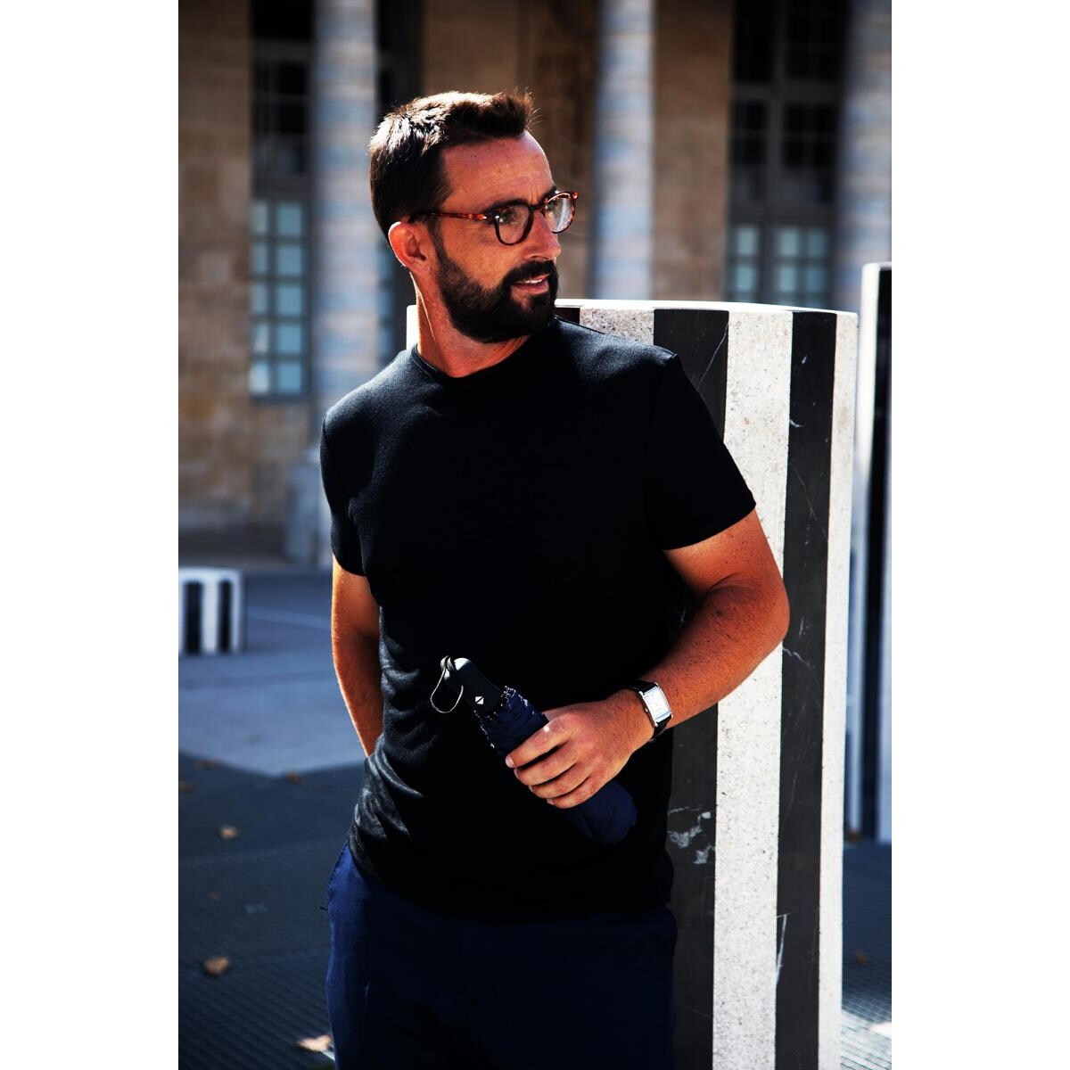 Parasol automat, granatowy