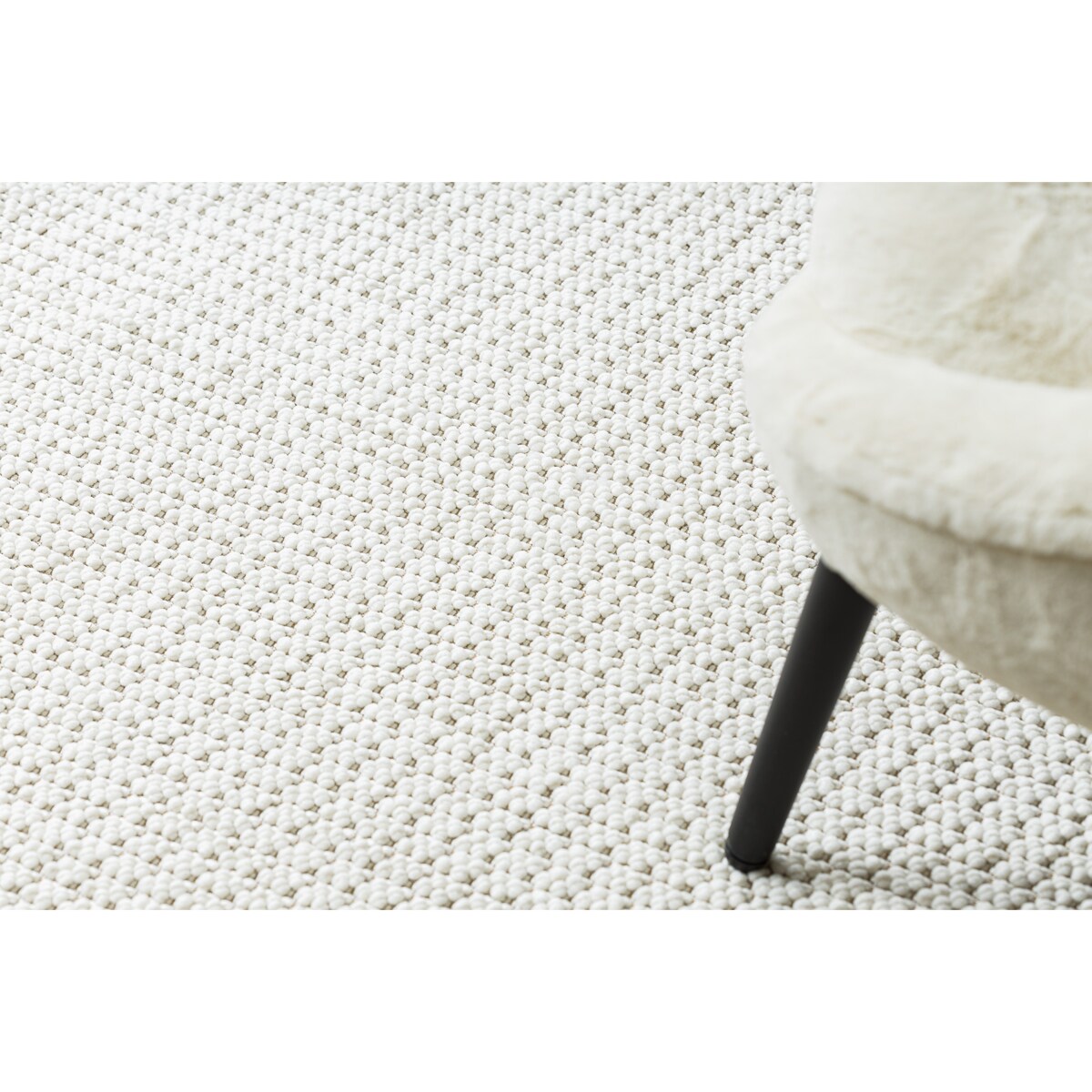 Dywan CASABLANCA LOOP koło biały koło 80 cm