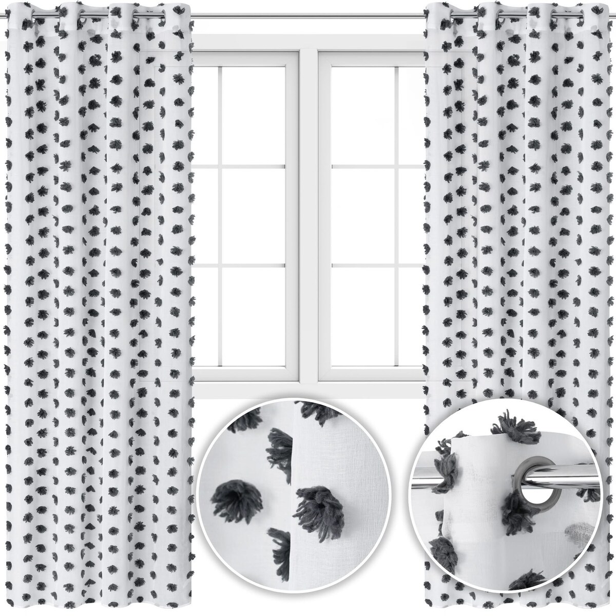 zasłona "pin up" 140x250 cm przelotka