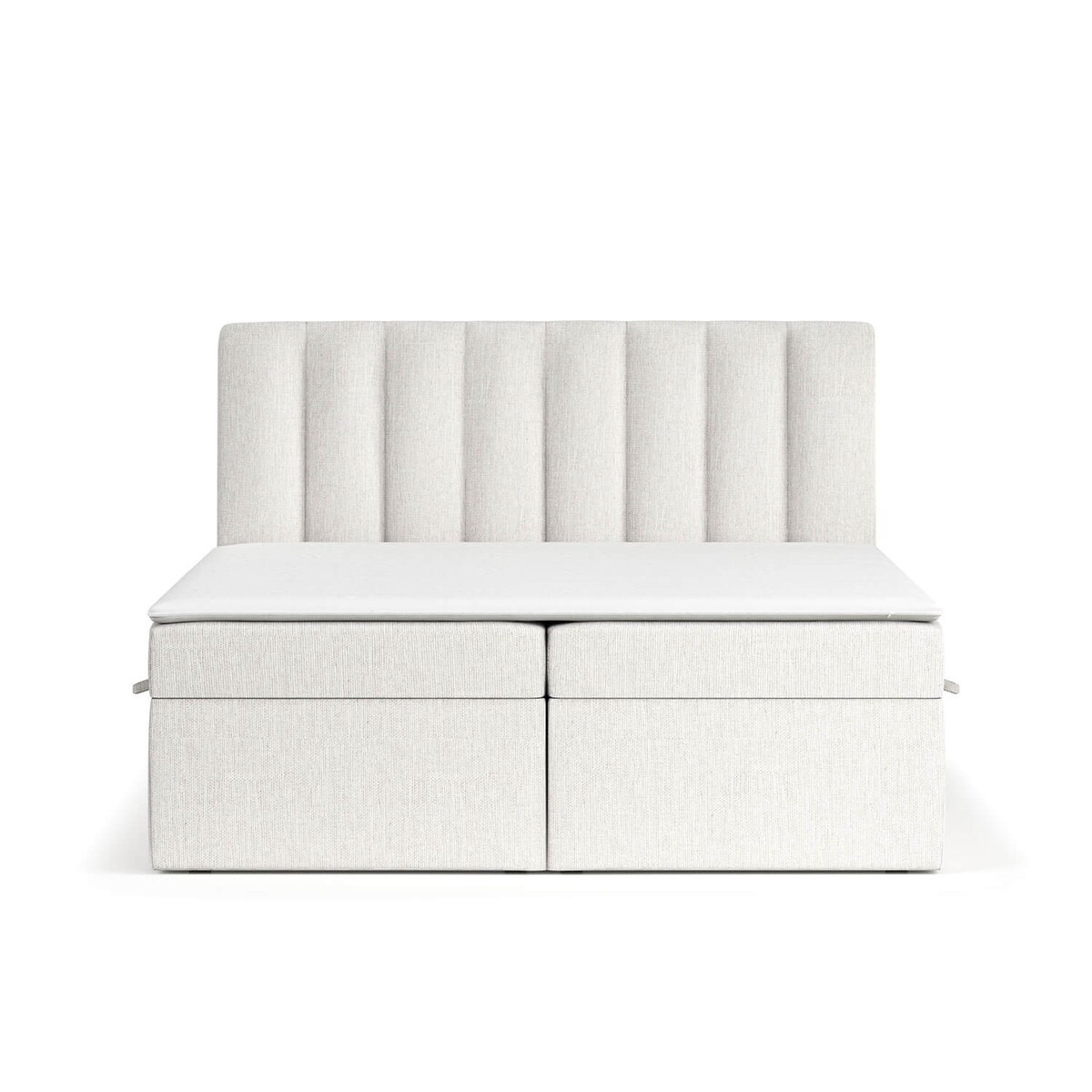 Łóżko tapicerowane AMARO 140x200 z pojemnikiem, Jasny Beż, tkanina Alta 01