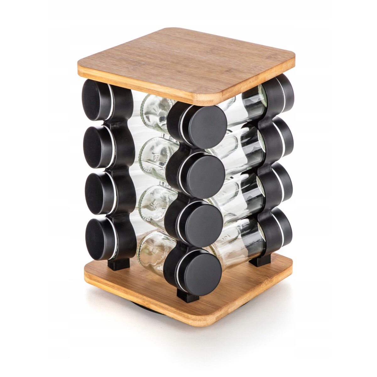 STOJAK obrotowy z pojemnikami na przyprawy czarne banquet solniczka zioła