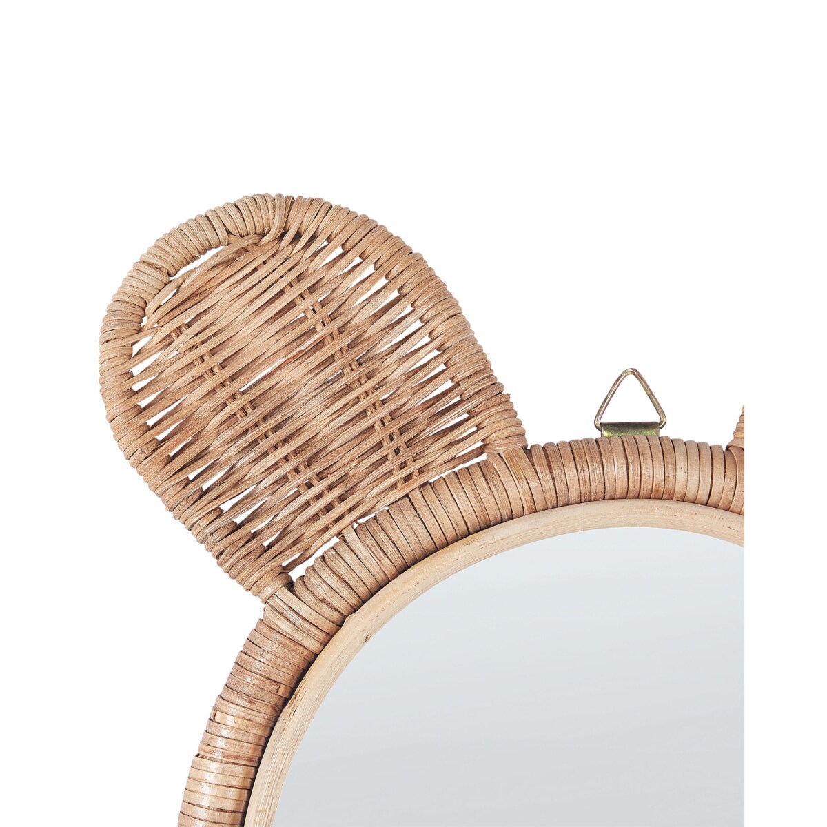 Lustro ścienne ASHANTI 30 cm 33 cm Rattan Naturalny