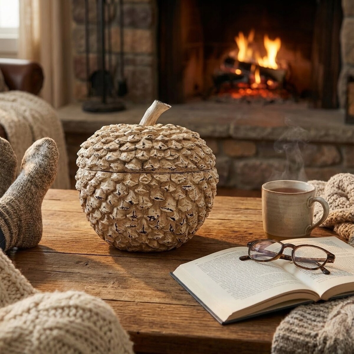 PUDEŁKO POJEMNIK SZYSZKA NA DROBIAZGI PIENIĄDZE KLUCZE MONETY CUKIERKI 15cm