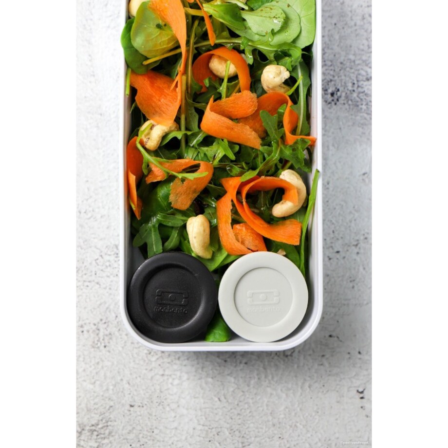 Zestaw 2 pojemników na sos czarno-szarych Temple S, 4.2 x 3.2 cm, Monbento