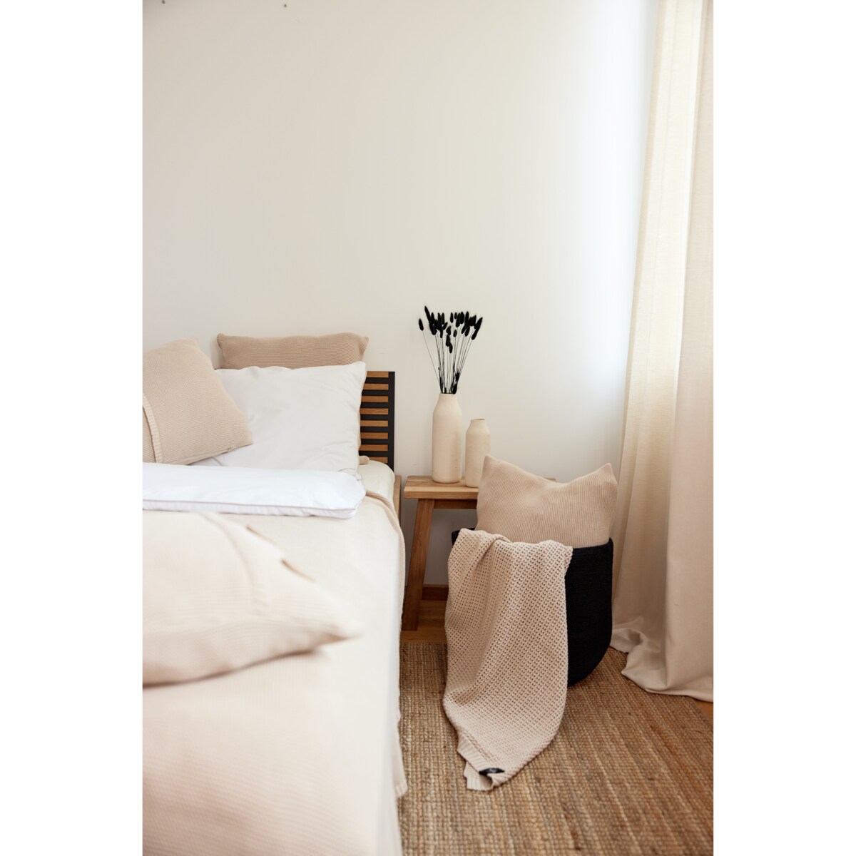 Pled boho beżowy, 130 x 160 cm, La Manta